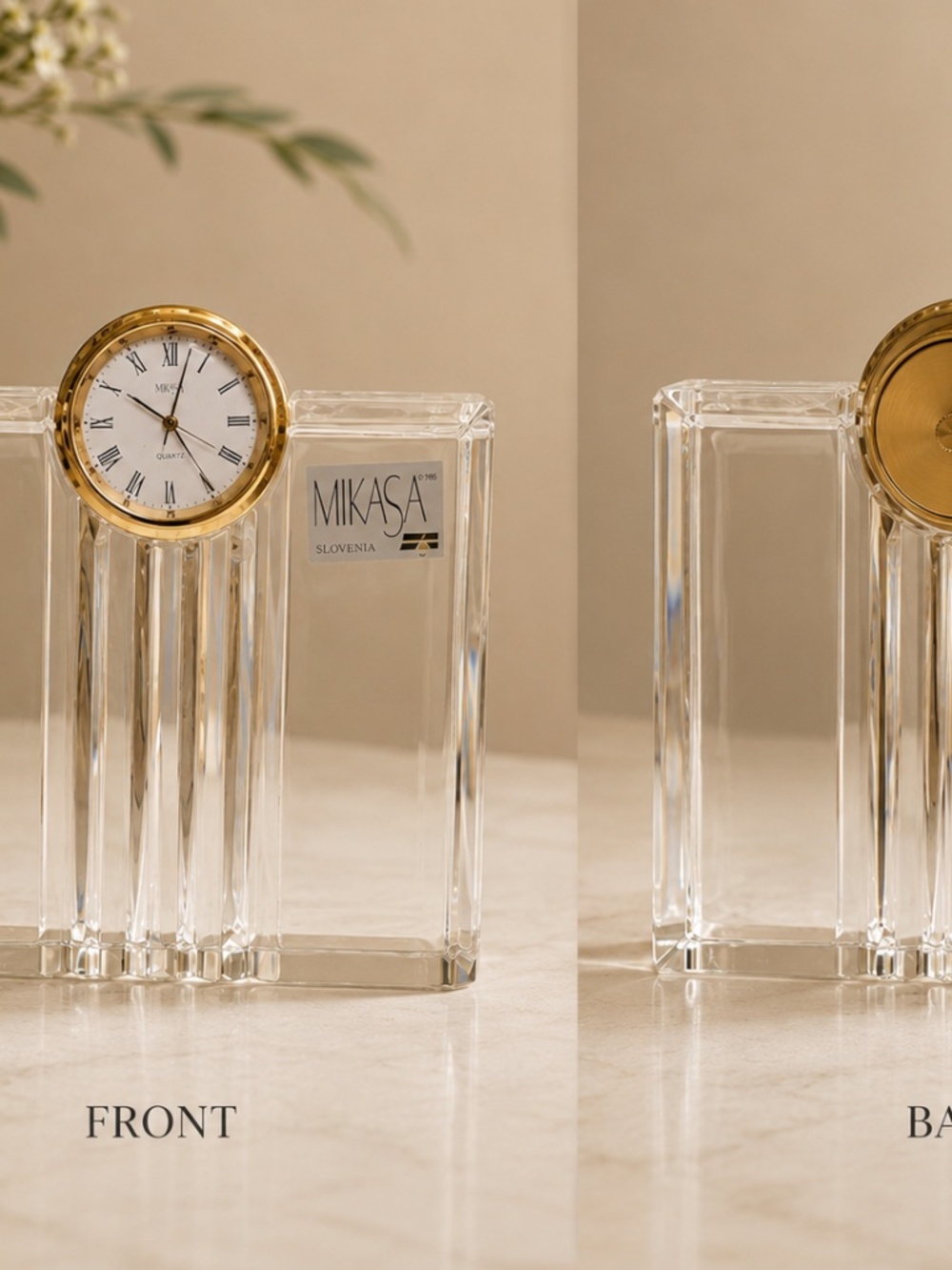 Mikasa Glass Clock